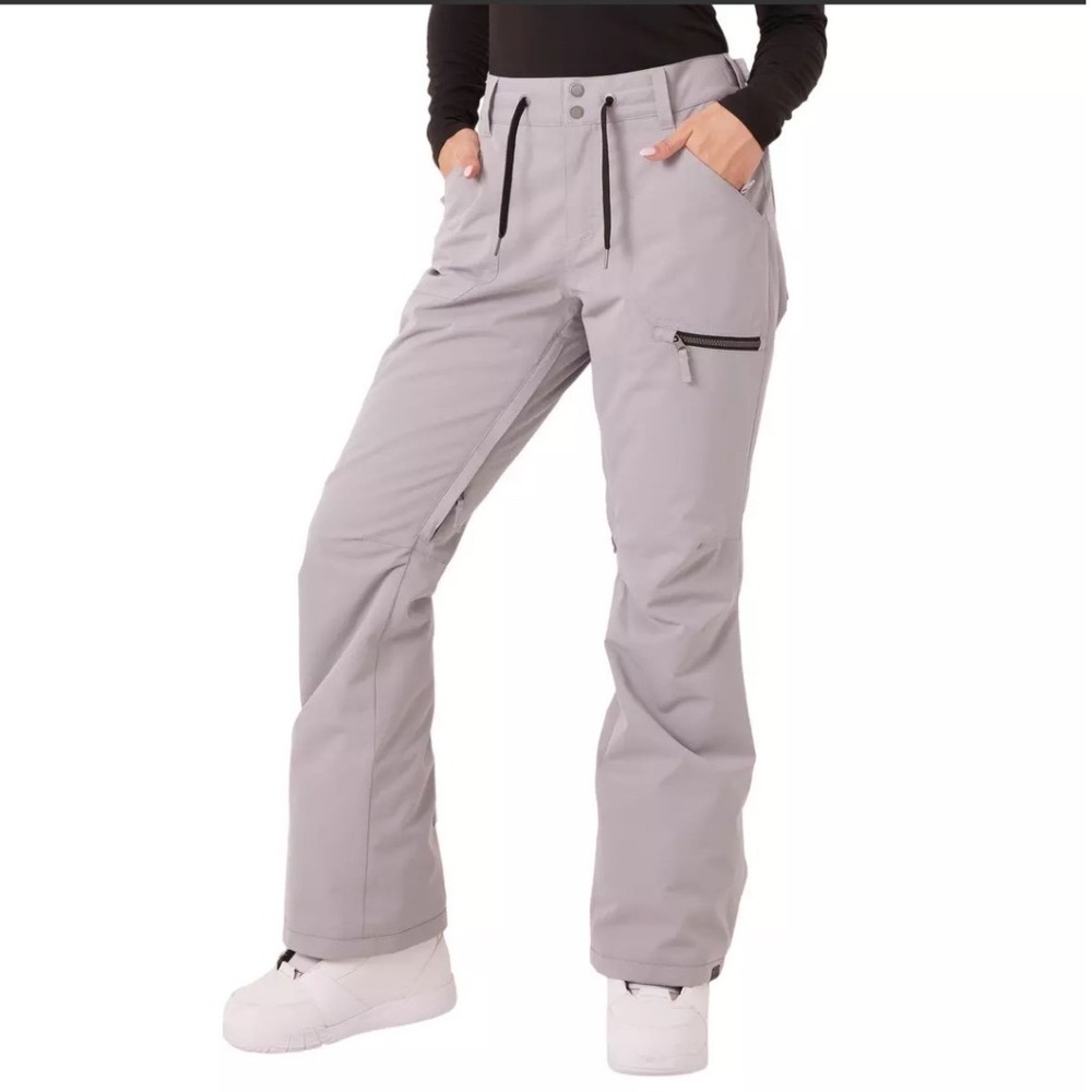 Roxy Womens Grey Nadia Snowboard Ski Pants Adjustable Waist Insulated Small S - Picture 3 of 16